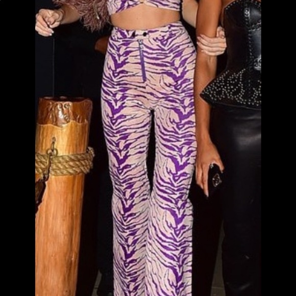 I AM GIA KIKI PURPLE ZEBRA PANTS - Picture 4 of 4